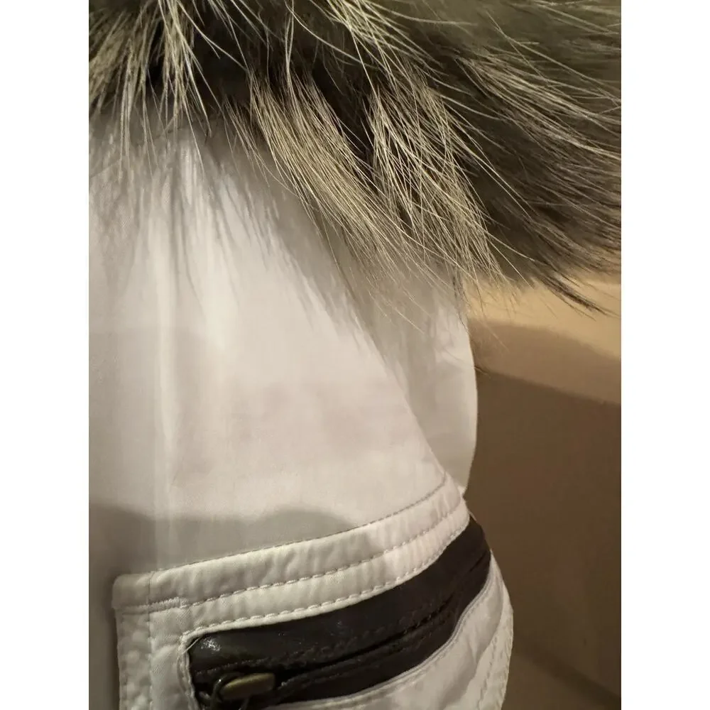 Sportalm Women’s Jacket Beige Green Model Genuine Fur Size 38
